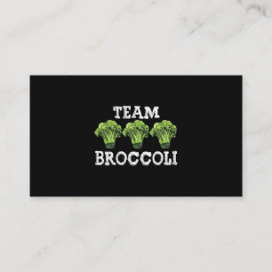 Cartão De Visita Equipe do Vegan Broccoli Amor Vegetais