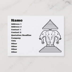 Cartão De Visita Erawan três dirigiu o Lao do elefante/bandeira de