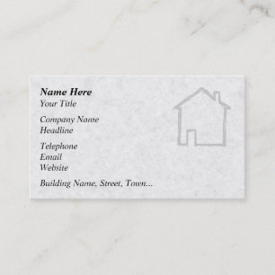 Cartão De Visita Esboço da casa. Cinzento