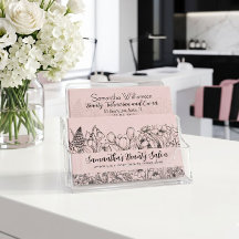 Esboço de Flor Silvestre Elegante Código QR Rosa B