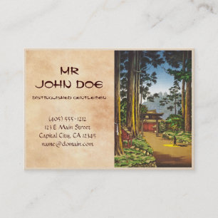 Cartão De Visita Esboços de Tsuchiya Koitsu de lugares famosos em