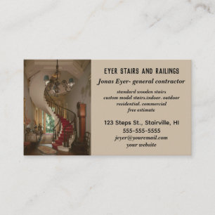 Cartão De Visita Escadas e Caminhos de Ferro Editáveis