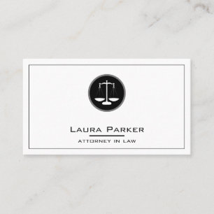 Cartão De Visita Escala Clássica de Profissão de Advogado Simples