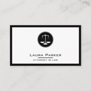 Cartão De Visita Escala Profissional Simples de Lei de Advogados
