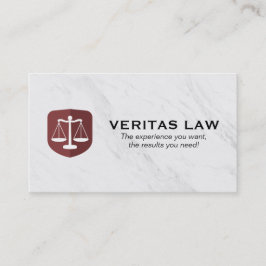 Cartão De Visita Escalas de Justiça | Fundo Marble | Jurídico