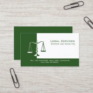 Cartão De Visita Escalas do advogado de justiça