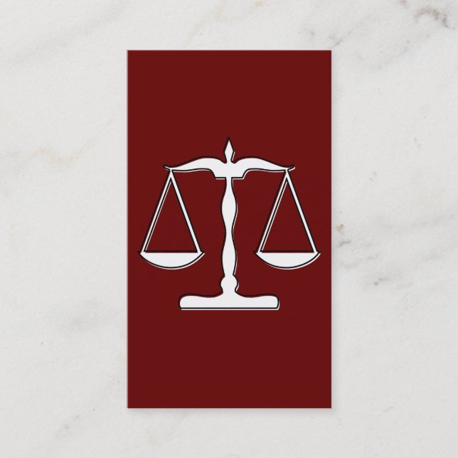 Cartão De Visita escalas ímpares de justiça (Frente)