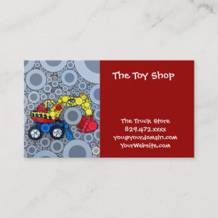 Cartão De Visita Escavador de Caminhão para Construção de Crianças