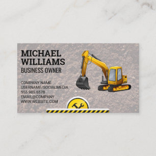Cartão De Visita Escavador Hardware do Local de Construção do Ter