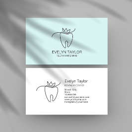 Cartão De Visita Esclarecimento dos dentes dentários modernos simpl