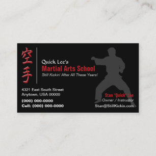 Cartão De Visita Escola de Artes Marciais