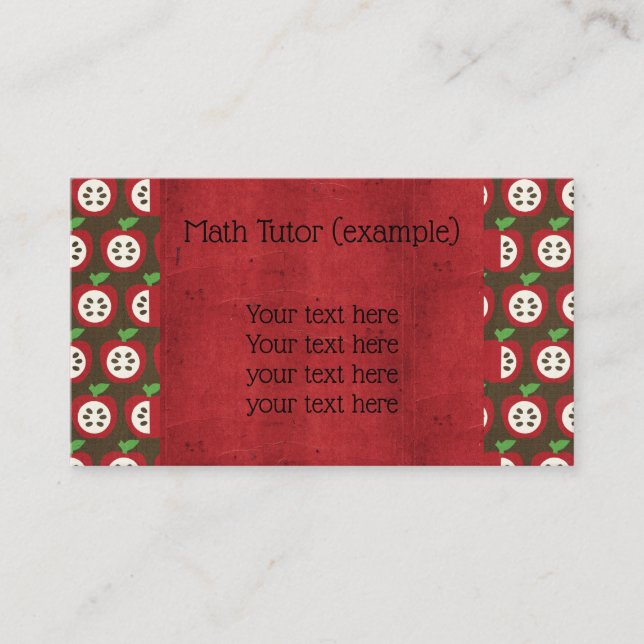 Cartão De Visita Escola/Ensino/Tutor (Frente)