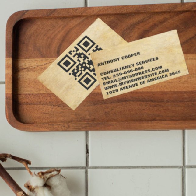 Cartão De Visita Escolha completamente personalizado o código QR x1 (Criador carregado)