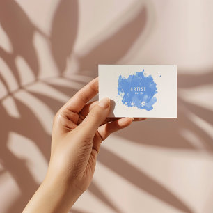 Cartão De Visita Escolha sua cor, aquarela, salpicos