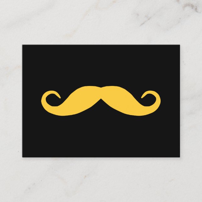 Cartão De Visita Escolha um bigode colorido em preto (Frente)