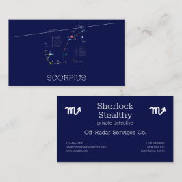 Cartão De Visita Escorpião de constelação do Zodiac