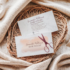 Cartão De Visita Escorregos de Pincel Elegante - Estrilista de Cabe