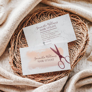 Cartão De Visita Escorregos de Pincel Elegante - Estrilista de Cabe