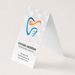 Cartão De Visita Escova de Dentes e Logotipo de Dente Odontologia