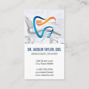 Cartão De Visita Escova Dental Logo   Cuidados de Saúde