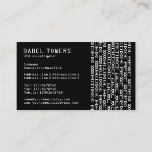 Cartão De Visita Escrevendo de Alienígena real