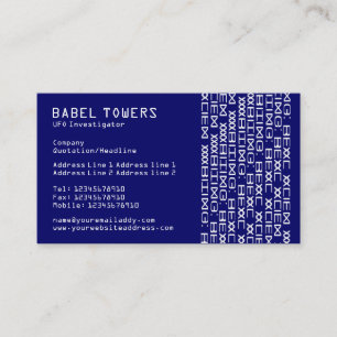 Cartão De Visita Escrevendo real - Azul escuro