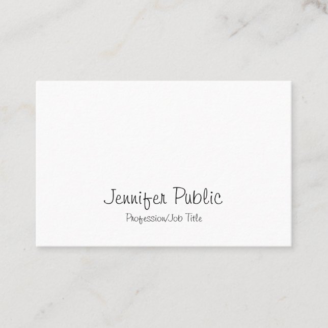 Cartão De Visita Escrita Livre Moderna Elegante Graceful (Frente)