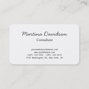 Cartão De Visita Escrita manual criativa branca preta única