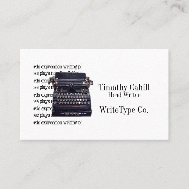 Cartão De Visita Escrita Vintage (Frente)