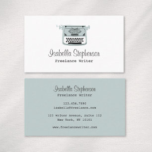 Cartão De Visita Escritor Freelance Autor Editor Tipo Moderno