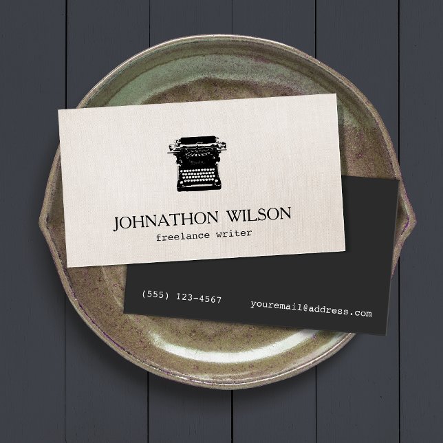 Cartão De Visita Escritor Vintage (Criador carregado)
