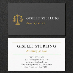 Cartão De Visita Escritório de Advocacia Profissional Slate Stone