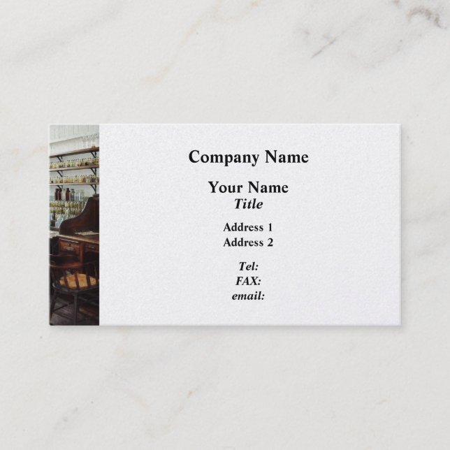 Cartão De Visita Escritório no laboratório de química - platina (Frente)