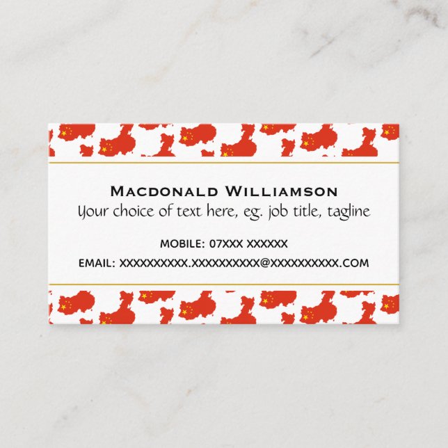 Cartão De Visita Escritura Cristã CHINA John 3:16 (Frente)