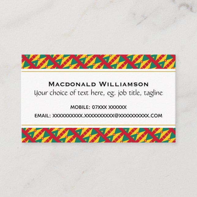 Cartão De Visita Escritura Cristã GRENADA John 3:16 (Frente)