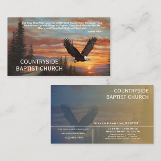 Cartão De Visita Escritura da Igreja Eagles Scenic