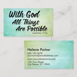 Cartão De Visita Escritura Pastel do 19:26 de Matthew do Grunge que