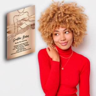 Cartão De Visita Esculpindo o corpo personalizado Cosméticos Logoti