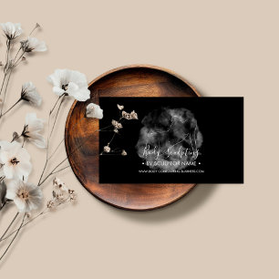 Cartão De Visita Esculpindo o corpo spa de contorno preto