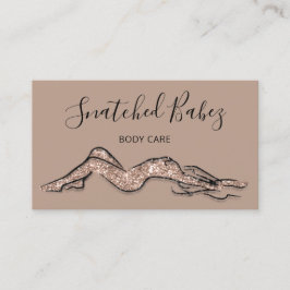 Cartão De Visita Esculpindo o QRCODE Rosa Glitter Brown