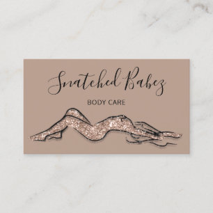 Cartão De Visita Esculpindo o QRCODE Rosa Glitter Brown