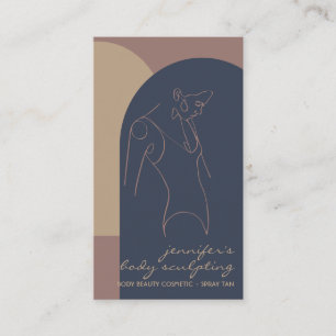 Cartão De Visita Escultura Corporal Contorno Spray Tan Salão Mulher