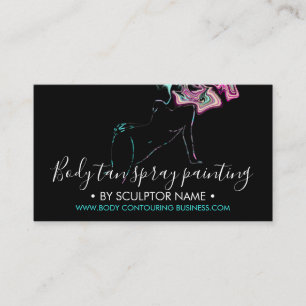 Cartão De Visita Escultura corporal holograma contorno pintura capi