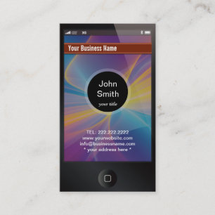 cartão de visita escuro idêntico do iPhone