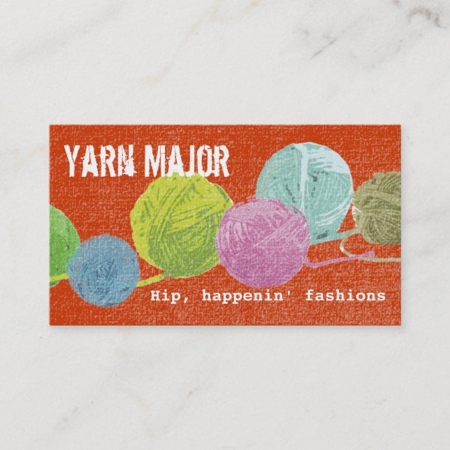 Cartão De Visita Esferas de pop de malha de malha para tricô de fio (Frente)