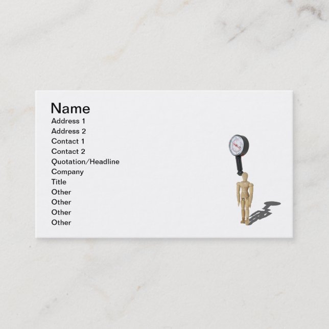 Cartão De Visita Esforço de medição (Frente)