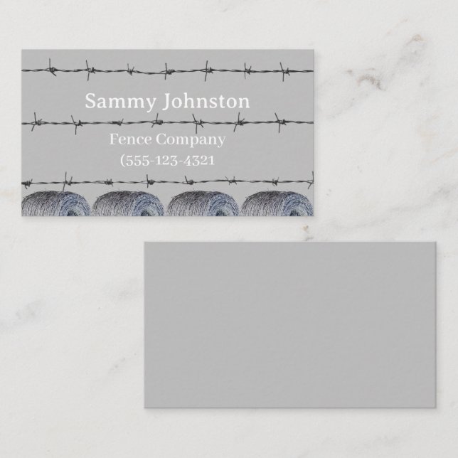 Cartão De Visita Esgrima com fio de barba (Frente/Verso)