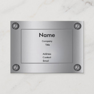 Cartão De Visita Esmeril metálico -