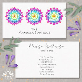 Cartão De Visita Esoteric Mandala Metafísica Holística Boho Brilhan