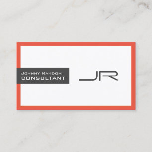 Cartão De Visita Espaço quadro moderno com cinzas vermelhas brancas